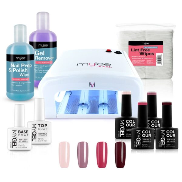Mylee Gel Nail Essentials Set With White UV Lamp NailsnStuff.co.uk