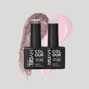 Mylee Bottomless Brunch LED/UV Pink Gel Nail Polish Duo – 2x10ml – Long Lasting At Home Manicure/Pedicure, High Gloss And Chip Free Wear Nail Varnish
