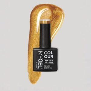 Mylee Goldy Locks LED/UV Gold Gel Nail Polish 10ml – Long Lasting At Home Manicure/Pedicure, High Gloss And Chip Free Wear Nail Varnish