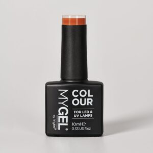 Mylee Earthy Vibe LED/UV Coral / Brown Gold Gel Nail Polish 10ml - Long Lasting At Home Manicure/Pedicure, High Gloss And Chip Free Wear Nail Varnish