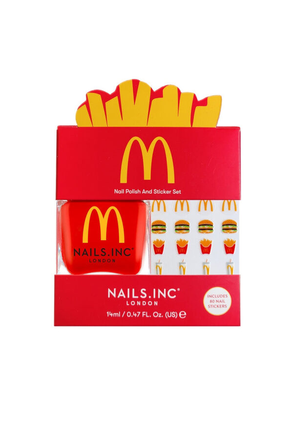 Nails.INC X McDonald's Fries Nail Polish and Sticker Set